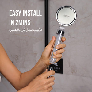 Marjo filtered shower head transparent  – Dubai UAE