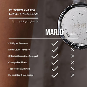 Marjo filtered shower head transparent  – Dubai UAE